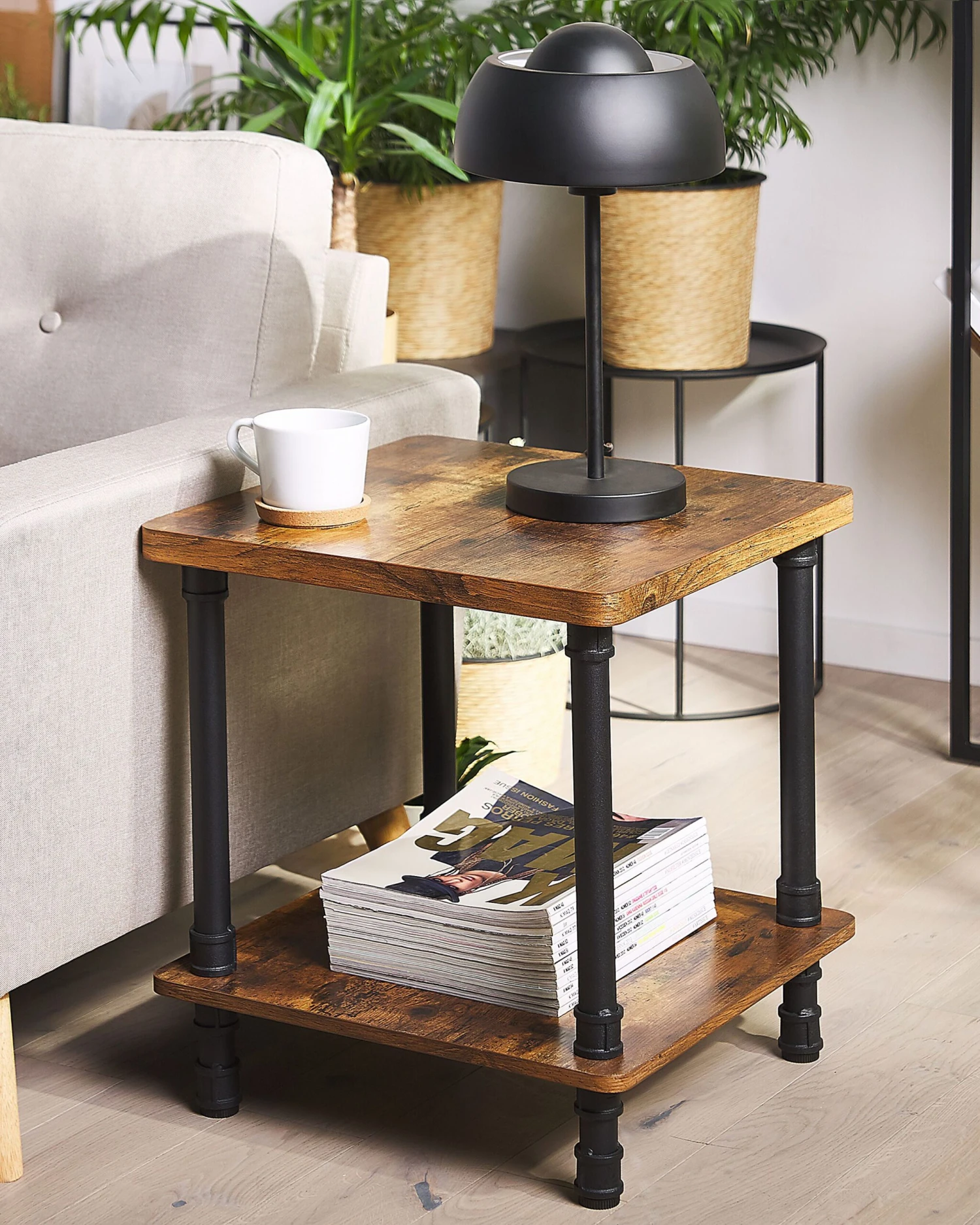 Side Table Dark Wood VERIL - Image 2