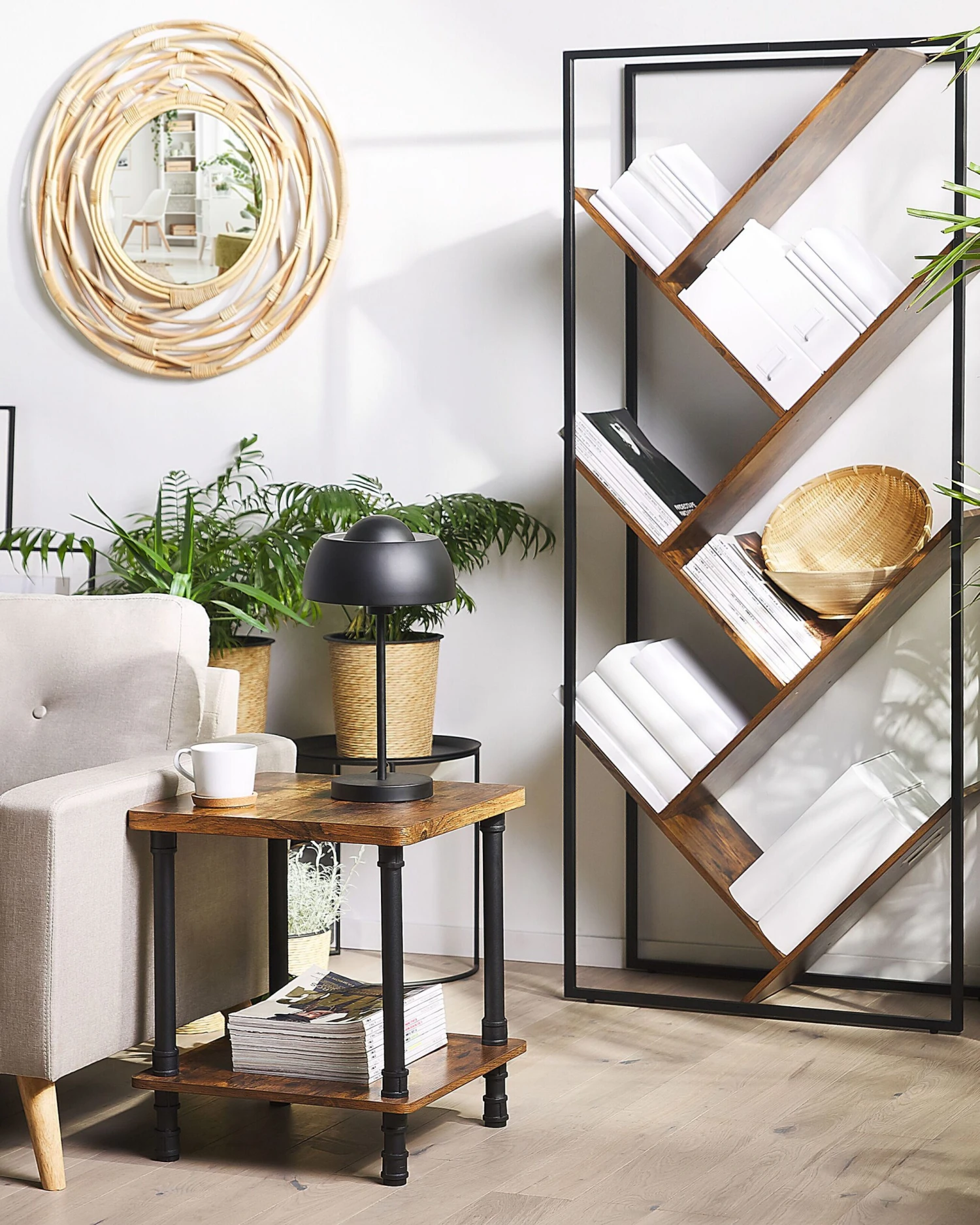 Side Table Dark Wood VERIL - Image 3