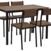 4 Seater Dining Set Dark Wood With Black HAMRY -Furniture Store undef src sa picid 785853 type whitesh image