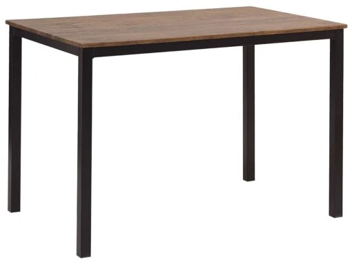 4 Seater Dining Set Dark Wood With Black HAMRY - Image 3
