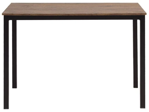 4 Seater Dining Set Dark Wood With Black HAMRY - Image 4