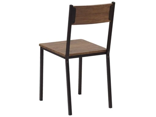 4 Seater Dining Set Dark Wood With Black HAMRY - Image 8