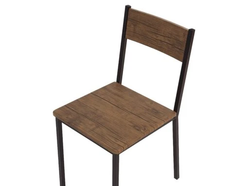 4 Seater Dining Set Dark Wood With Black HAMRY - Image 9