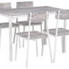 4 Seater Dining Set Grey With White BISMARCK -Furniture Store undef src sa picid 785864 type whitesh image
