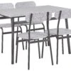 4 Seater Dining Set Grey With Black VELDEN -Furniture Store undef src sa picid 785962 type whitesh image