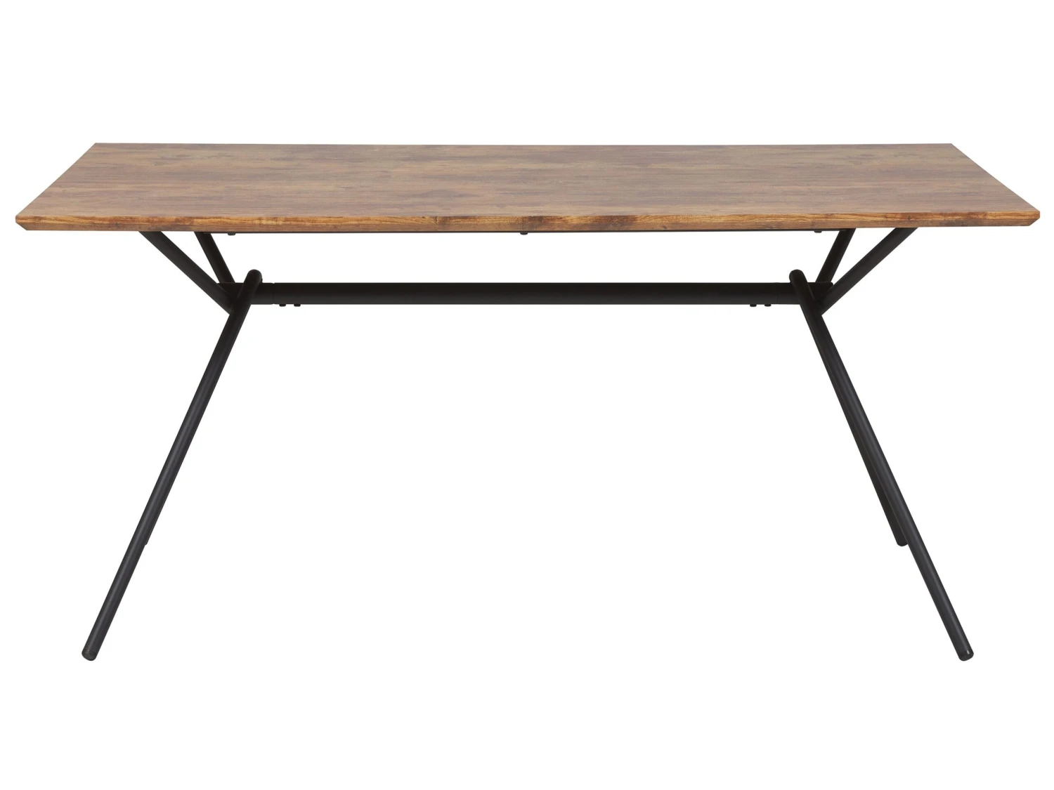 Dining Table 160 X 90 Cm Dark Wood With Black AMSTERDAM - Image 4