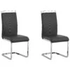 Set Of 2 Faux Leather Dining Chairs Black GREEDIN -Furniture Store undef src sa picid 790050 type whitesh image