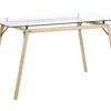 Glass Top Dining Table 140 X 80 Cm KAMINA -Furniture Store undef src sa picid 790623 type whitesh image