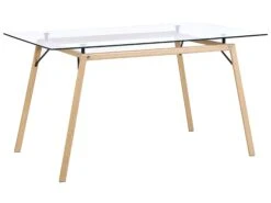 Glass Top Dining Table 140 X 80 Cm KAMINA