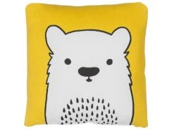 Cotton Kids Cushion Bear 45 X 45 Cm Yellow WARANASI