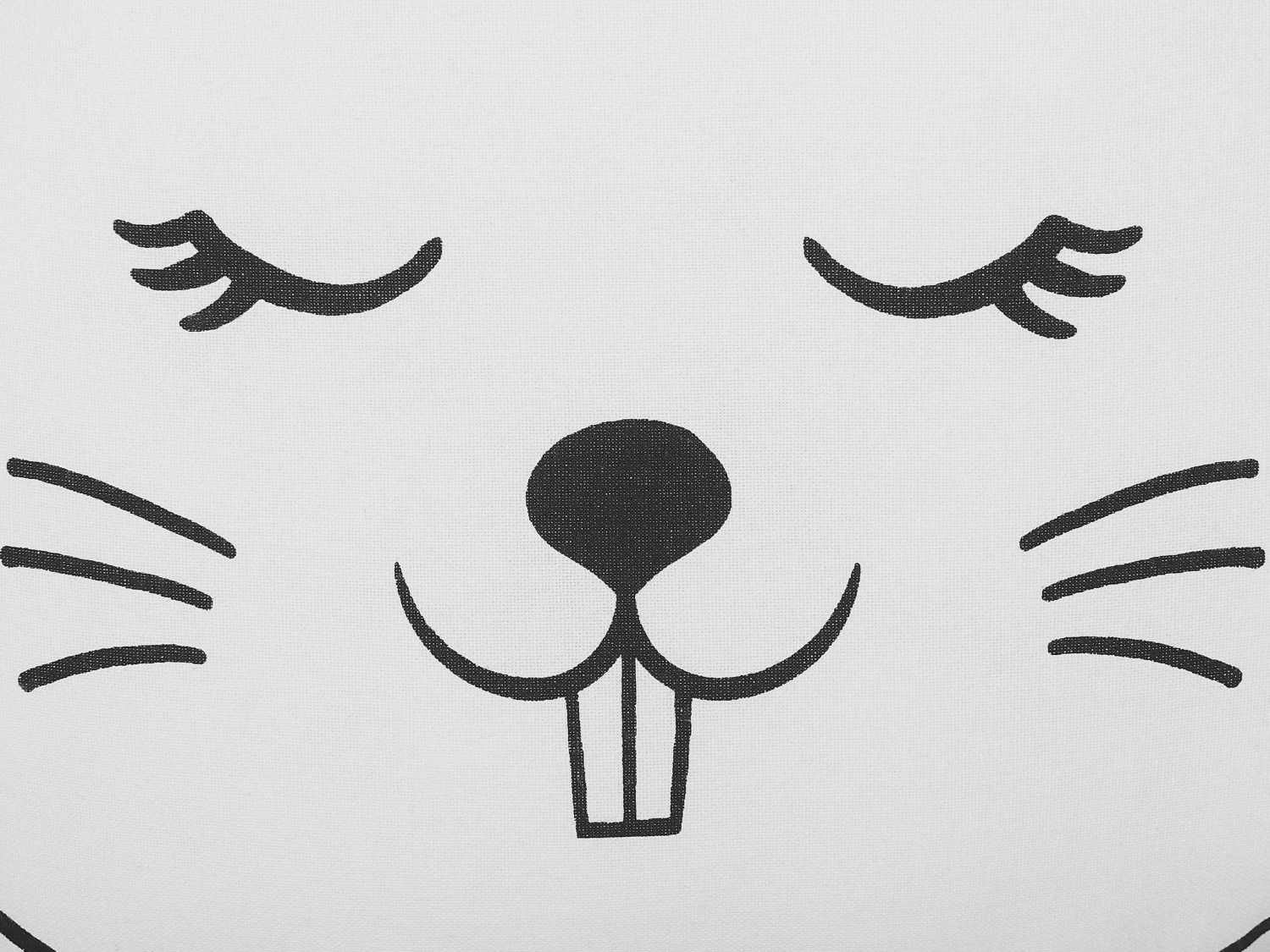 Cotton Kids Cushion Bunny 53 X 43 Cm Black And White KANPUR - Image 4