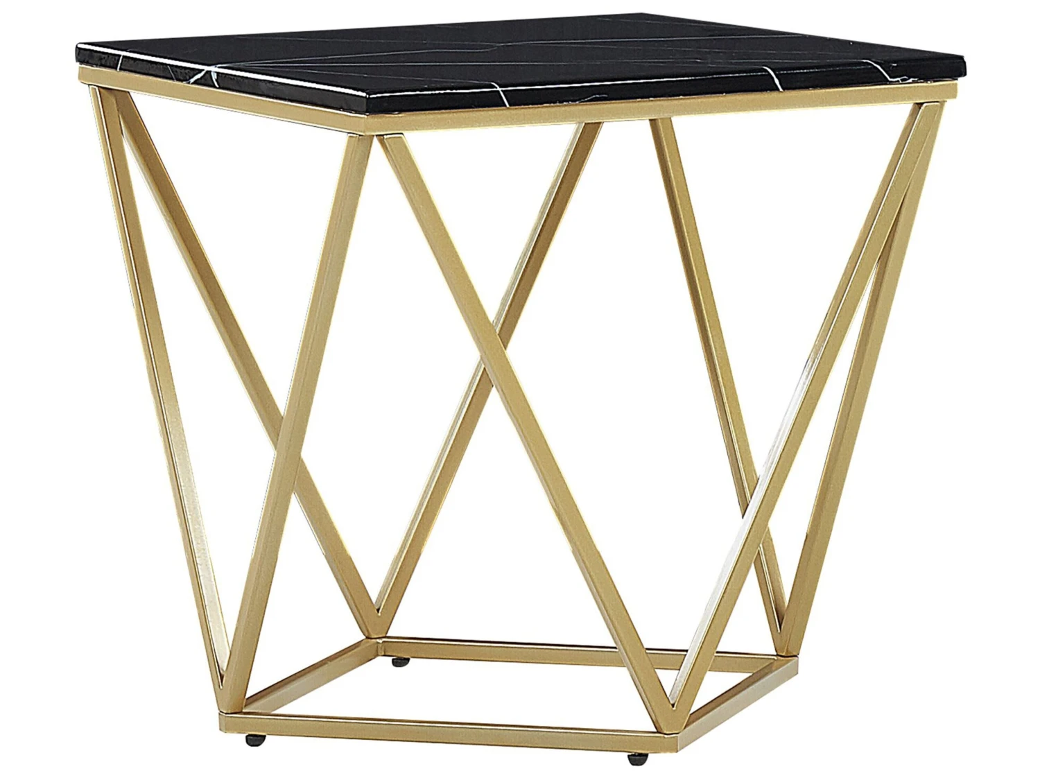 Side Table Black Marble Effect With Gold MALIBU - Image 4