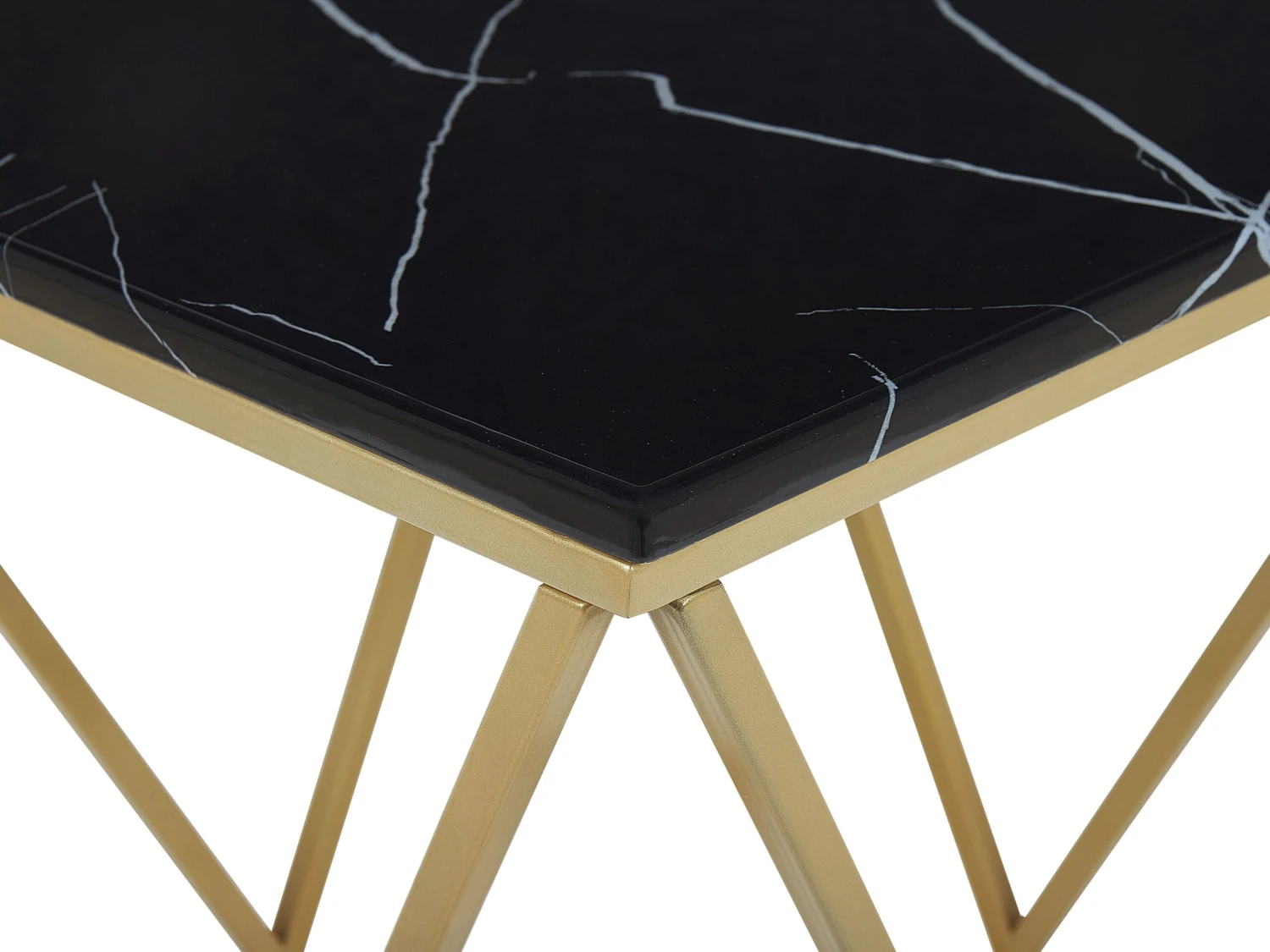 Side Table Black Marble Effect With Gold MALIBU - Image 5