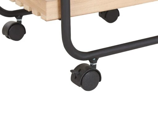 3 Tier Kitchen Trolley Light Wood With Black FORMIA - Image 4