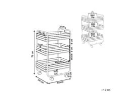 3 Tier Kitchen Trolley Light Wood With Black FORMIA -Furniture Store undef src sa picid 792095 type whitesh image