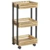 3 Tier Kitchen Trolley Light Wood With Black LETINO -Furniture Store undef src sa picid 792096 type whitesh image