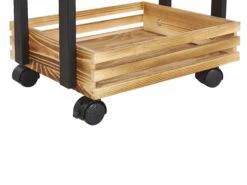 3 Tier Kitchen Trolley Light Wood With Black LETINO -Furniture Store undef src sa picid 792098 type whitesh image