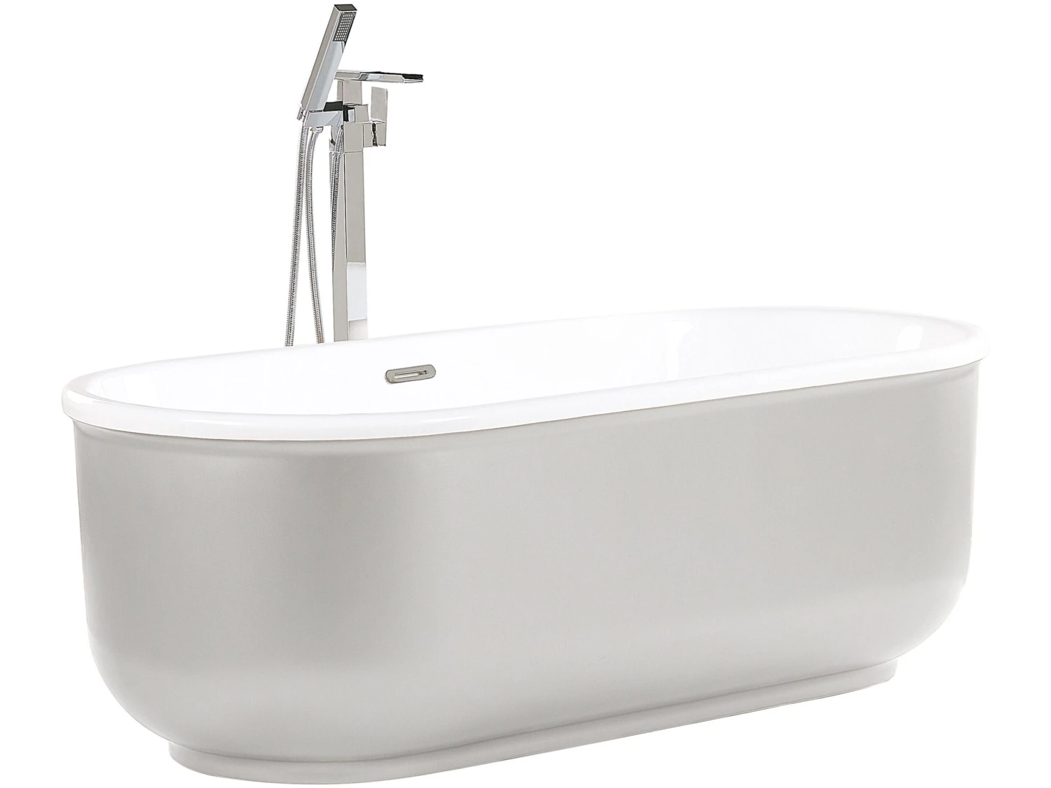 Freestanding Bath 1700 X 800 Mm Silver PINEL - Image 4