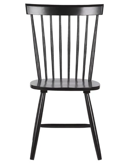 Set Of 2 Wooden Dining Chairs Black BURGES - Image 5