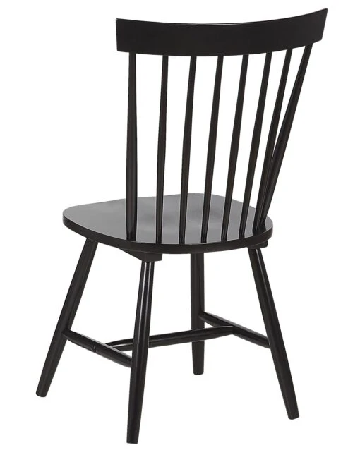 Set Of 2 Wooden Dining Chairs Black BURGES - Image 6