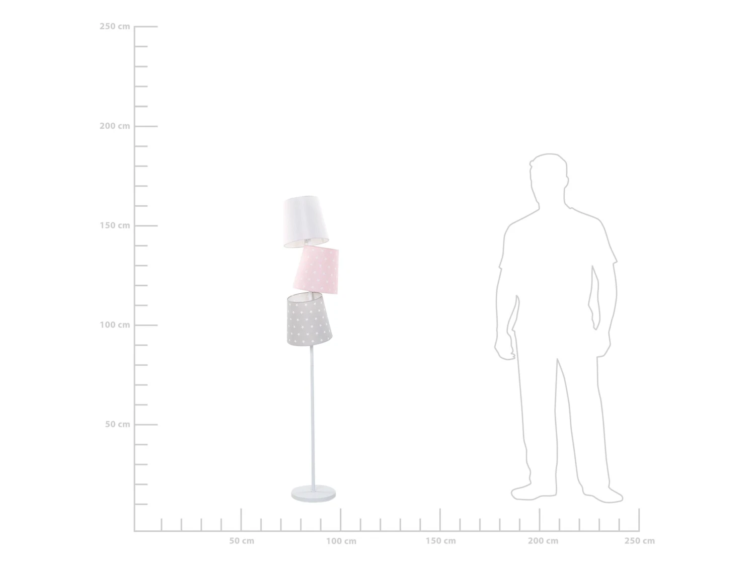 3 Light Floor Lamp Multicolour RIO GRANDE - Image 4