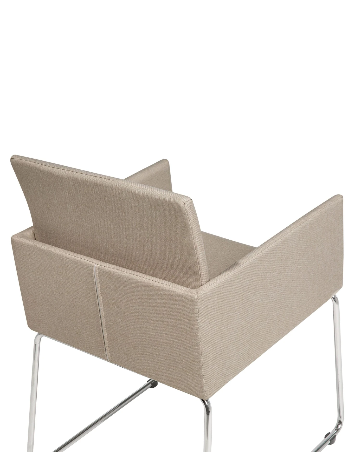 Set Of 2 Fabric Dining Chairs Beige GOMEZ - Image 7