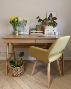 Set Of 2 Fabric Dining Chairs Yellow CHICAGO -Furniture Store undef src sa picid 796482 type whitesh image