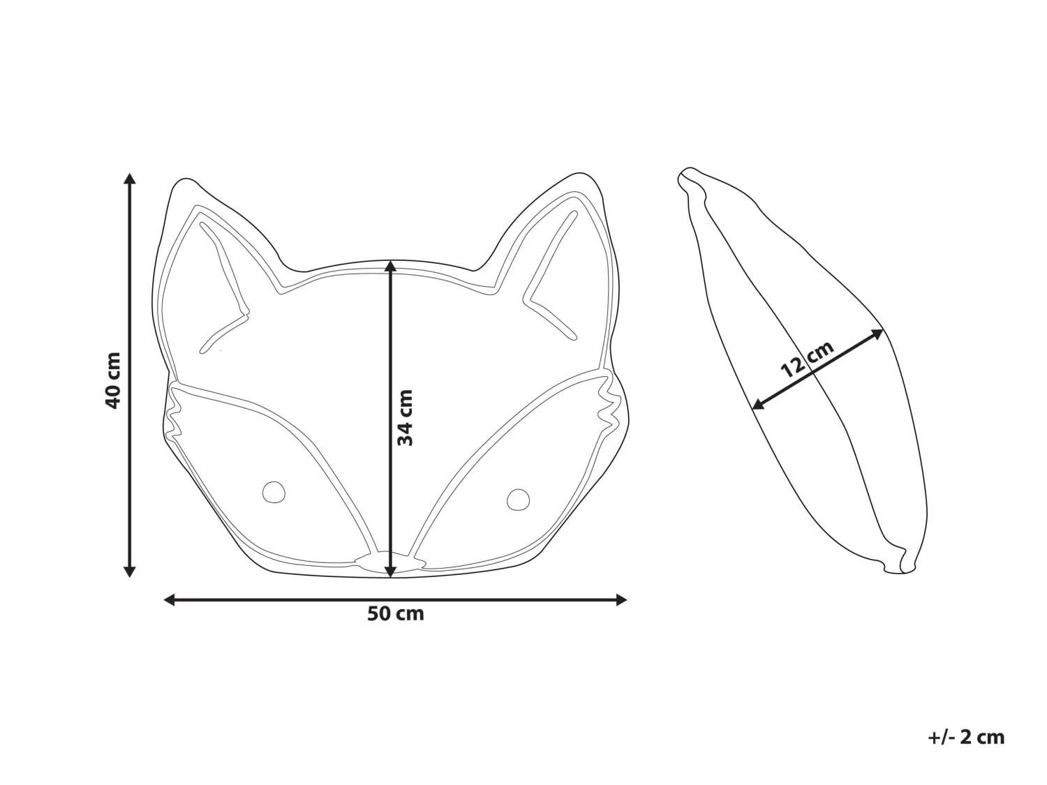 Cotton Kids Cushion Fox 50 X 40 Cm Orange VADODARA - Image 5