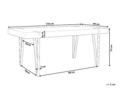 Dining Table Dark Wood With Black ADENA Various Sizes -Furniture Store undef src sa picid 797814 type whitesh image