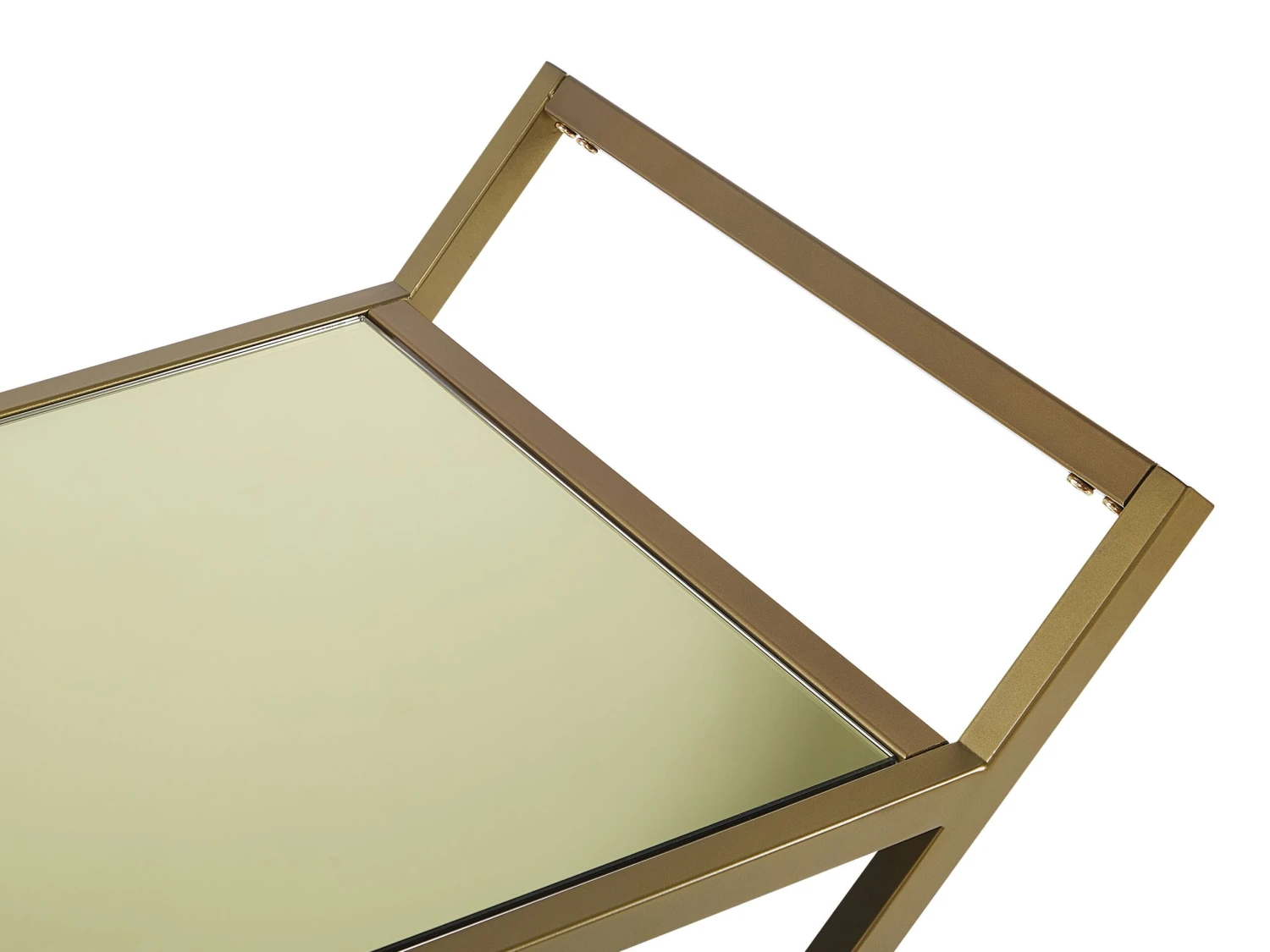 Metal Drinks Trolley With Mirrored Top Gold IVERA - Image 5