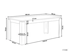 Dining Table 180 X 90 Cm Dark Wood VITON -Furniture Store undef src sa picid 798089 type whitesh image