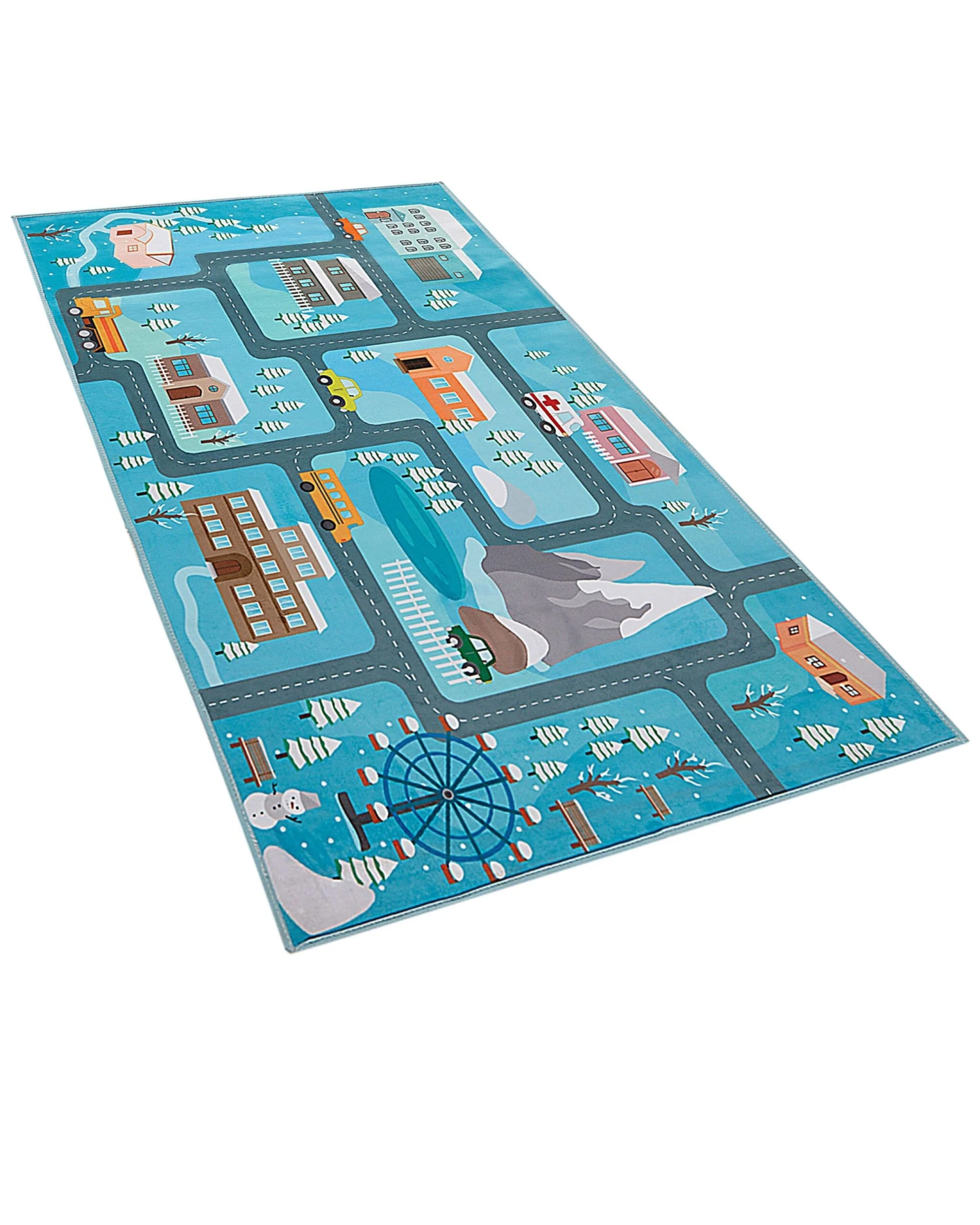 Kids Rug City Print 80 X 150 Cm KIGI - Image 3