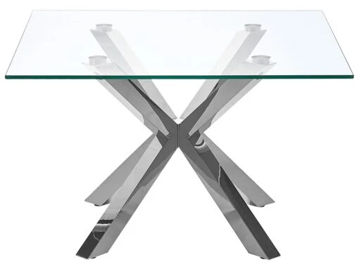 Glass Top Coffee Table Silver STARLIGHT - Image 3