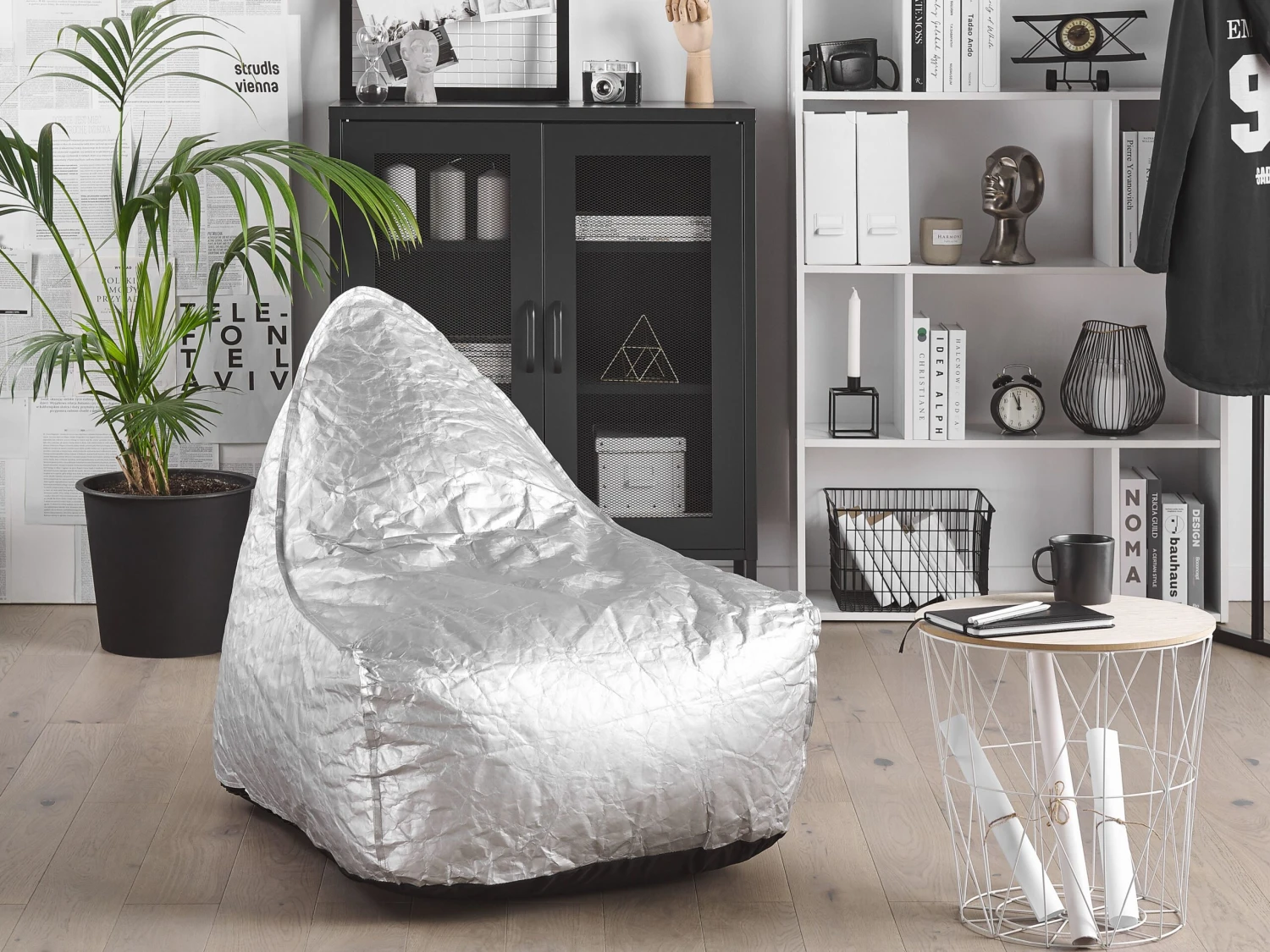 Bean Bag Chair Silver DROP - Image 2