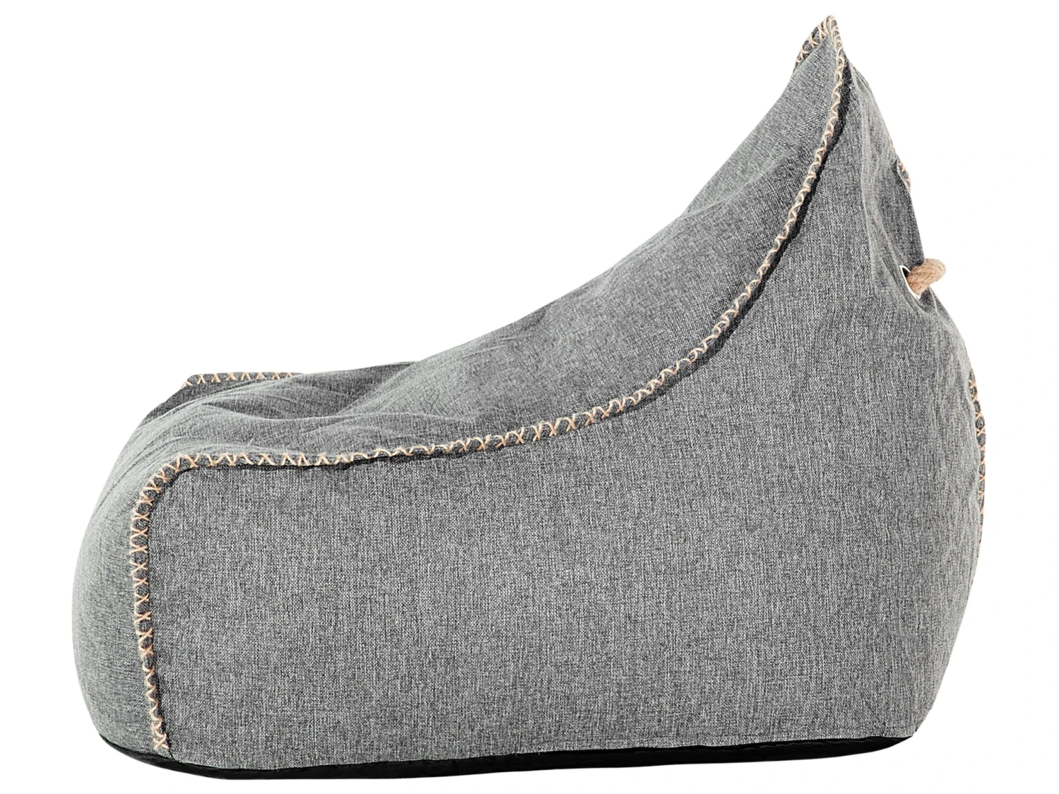 Linen Bean Bag Chair Grey DROP - Image 8
