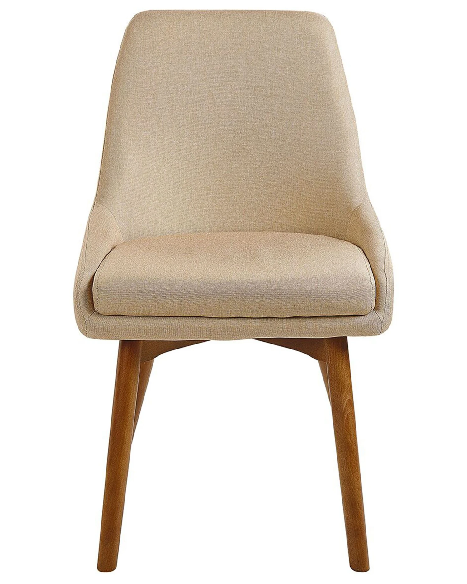 Set Of 2 Fabric Dining Chairs Beige MELFORT - Image 5