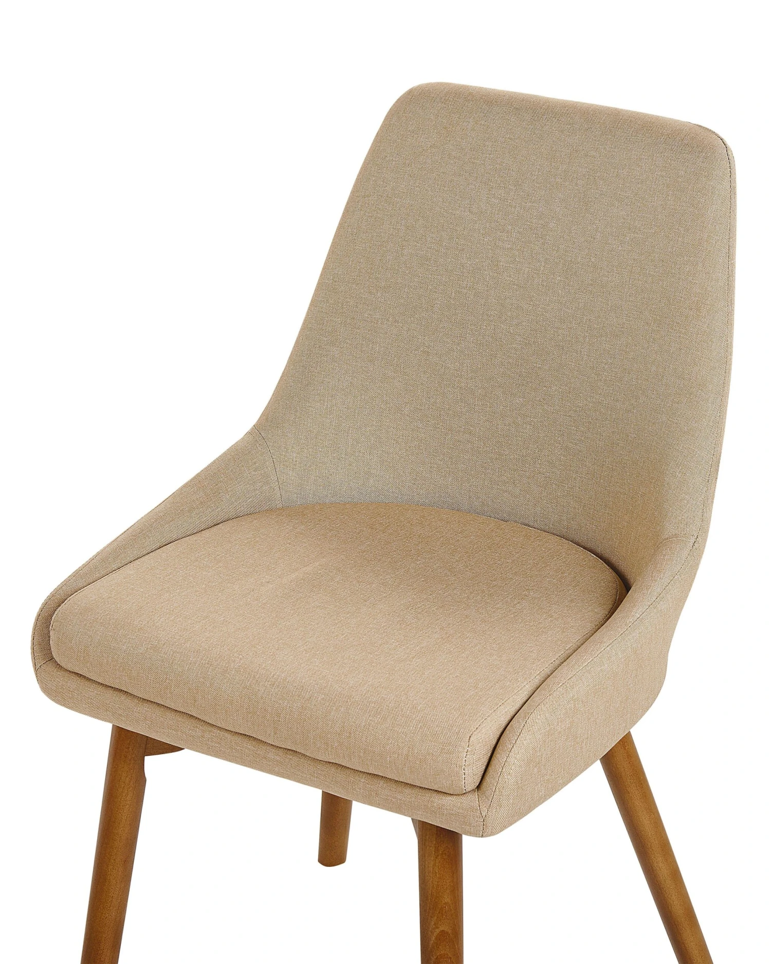 Set Of 2 Fabric Dining Chairs Beige MELFORT - Image 8