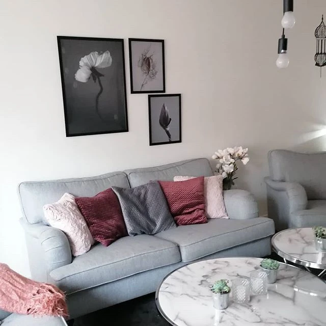 Side Table Marble Effect White With Silver MERIDIAN II - Image 8