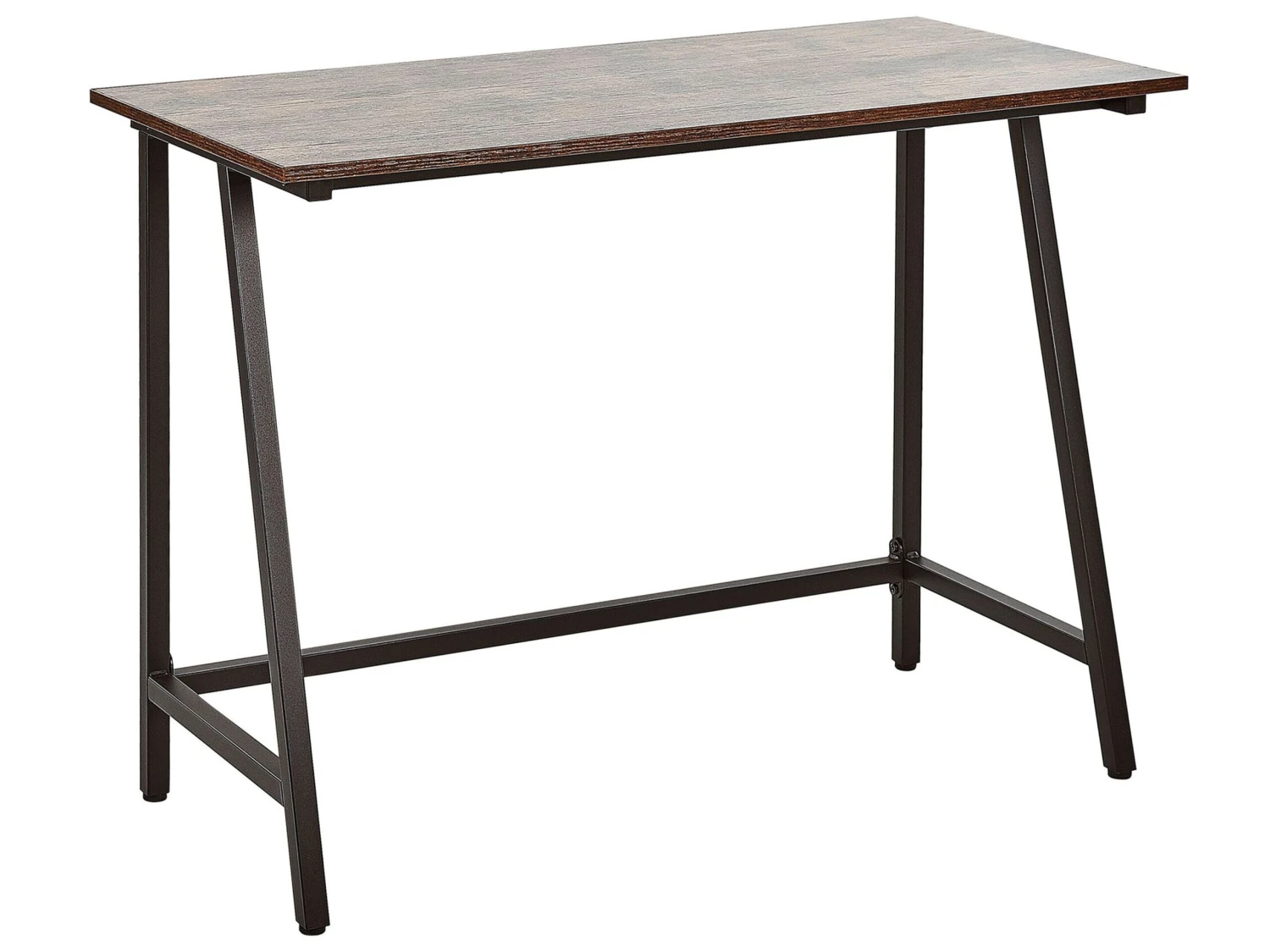Home Office Desk 100 X 50 Cm Dark Wood With Black VILSECK