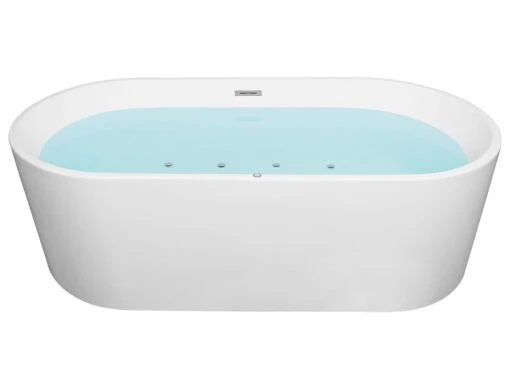 Freestanding Whirlpool Bath With LED 1700 X 800 Mm White HAVANA - Image 5
