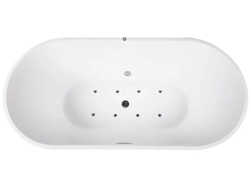 Freestanding Whirlpool Bath With LED 1700 X 800 Mm White HAVANA - Image 9