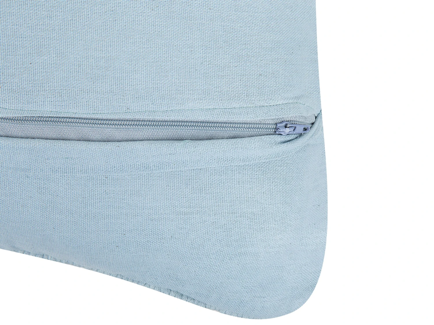 Cotton Macrame Cushion 45 X 40 Cm Blue GOREME - Image 7