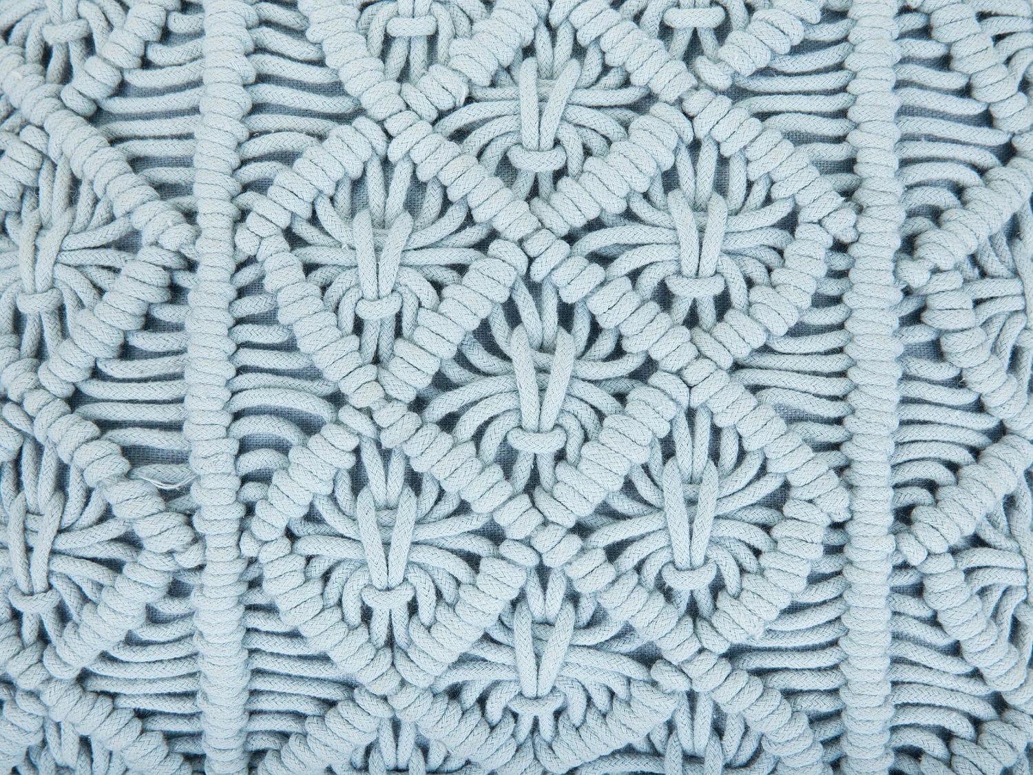 Cotton Macrame Cushion 45 X 40 Cm Blue GOREME - Image 8