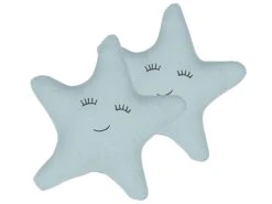 Set Of 2 Cotton Kids Cushions Star 40 X 40 Cm Blue BHOPAL