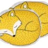 Set Of 2 Cotton Kids Cushions Fox 50 X 40 Cm Yellow DHANBAD -Furniture Store undef src sa picid 801102 type whitesh image