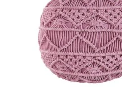 Cotton Pouffe Pink KAYSERI -Furniture Store undef src sa picid 801191 type whitesh image
