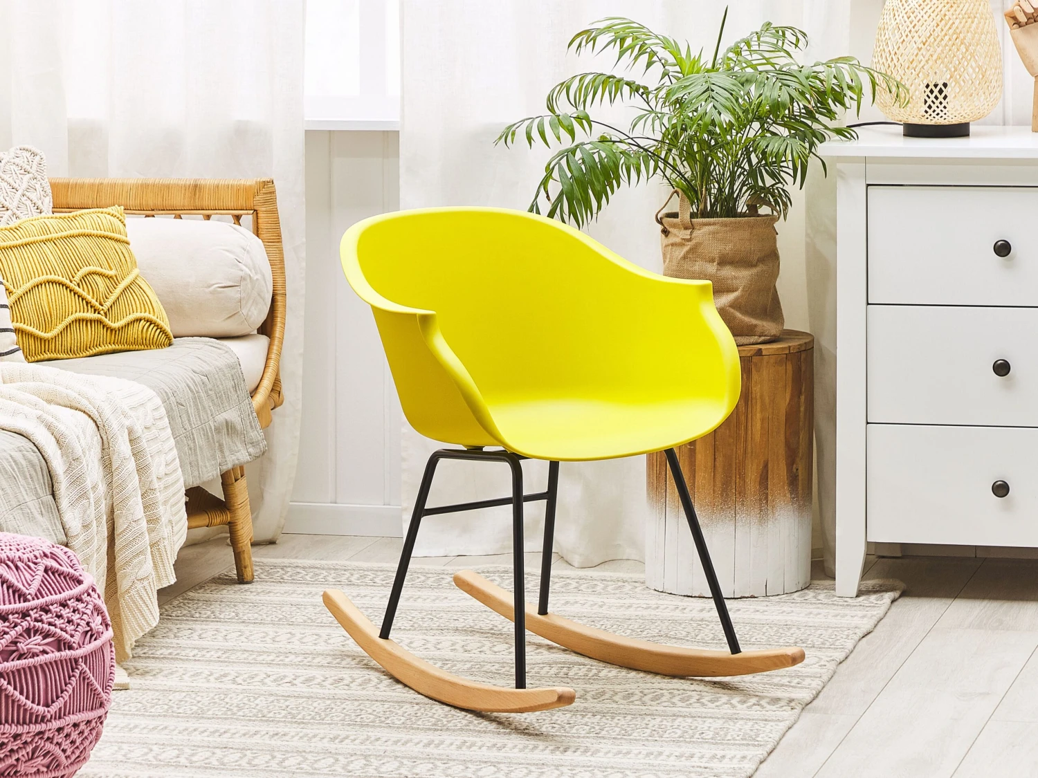 Rocking Chair Yellow HARMONY - Image 2