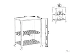 3 Tier Metal Kitchen Trolley Black BOLZANO -Furniture Store undef src sa picid 801977 type whitesh image