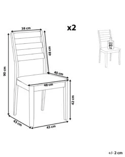 Set Of 2 Wooden Dining Chairs MODESTO -Furniture Store undef src sa picid 802995 type whitesh image