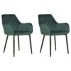 Set Of 2 Velvet Dining Chairs Emerald Green WELLSTON -Furniture Store undef src sa picid 803630 type whitesh image